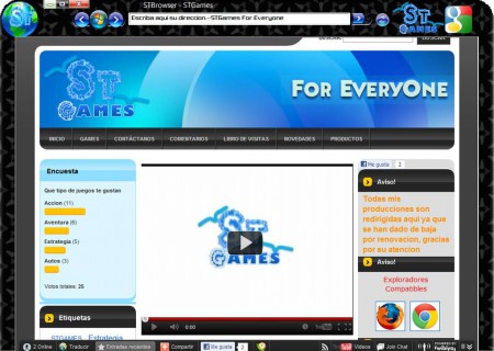 STGames on STBrowser